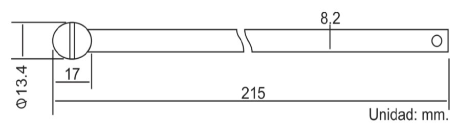 Diagrama de medidas PLOCKSEAL ML101