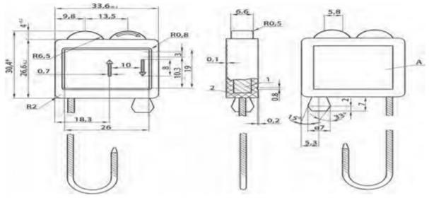 Diagrama de medidas PLOCKSEAL RFID113